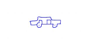 A blue car 