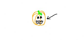 Una zucca di Halloween arancione 
