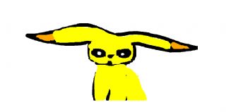 A small yellow animal with long ears 