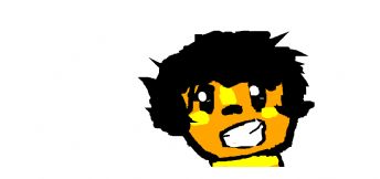 A cartoon character with a black afro and yellow skin 