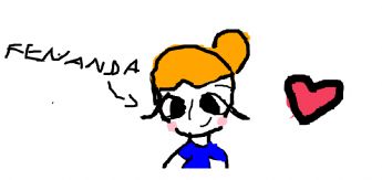 A little girl with an orange bun hairstyle 