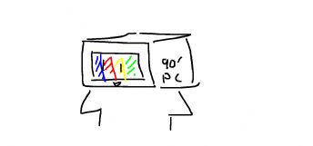A colorful retro computer 