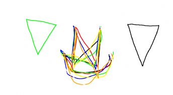 A crown pattern drawn with triangles 