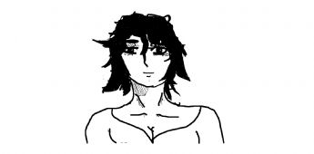 A young man with messy hair and a gentle expression 