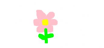 En lyserød blomst vajer lykkeligt i sollyset 