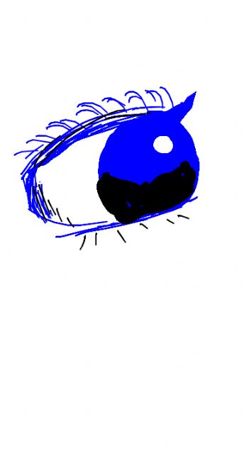 Ein strahlend blaues Auge betrachtet die Welt 