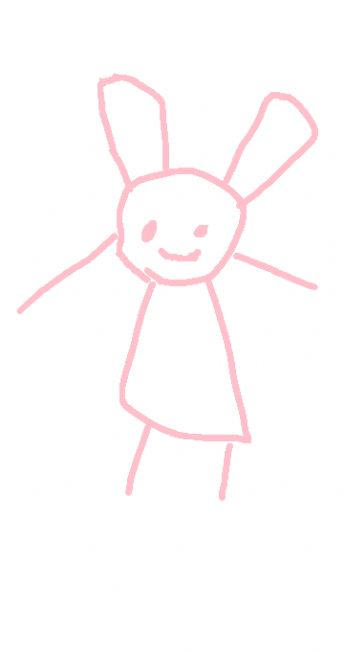 A little girl with bunny ears and a happy smile 