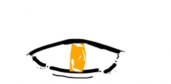 Ein cooles Auge, das in goldenem Licht funkelt 