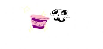 Funkelndes Eis und ein kleines Monster 