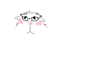 A shy little lamb wearing glasses 